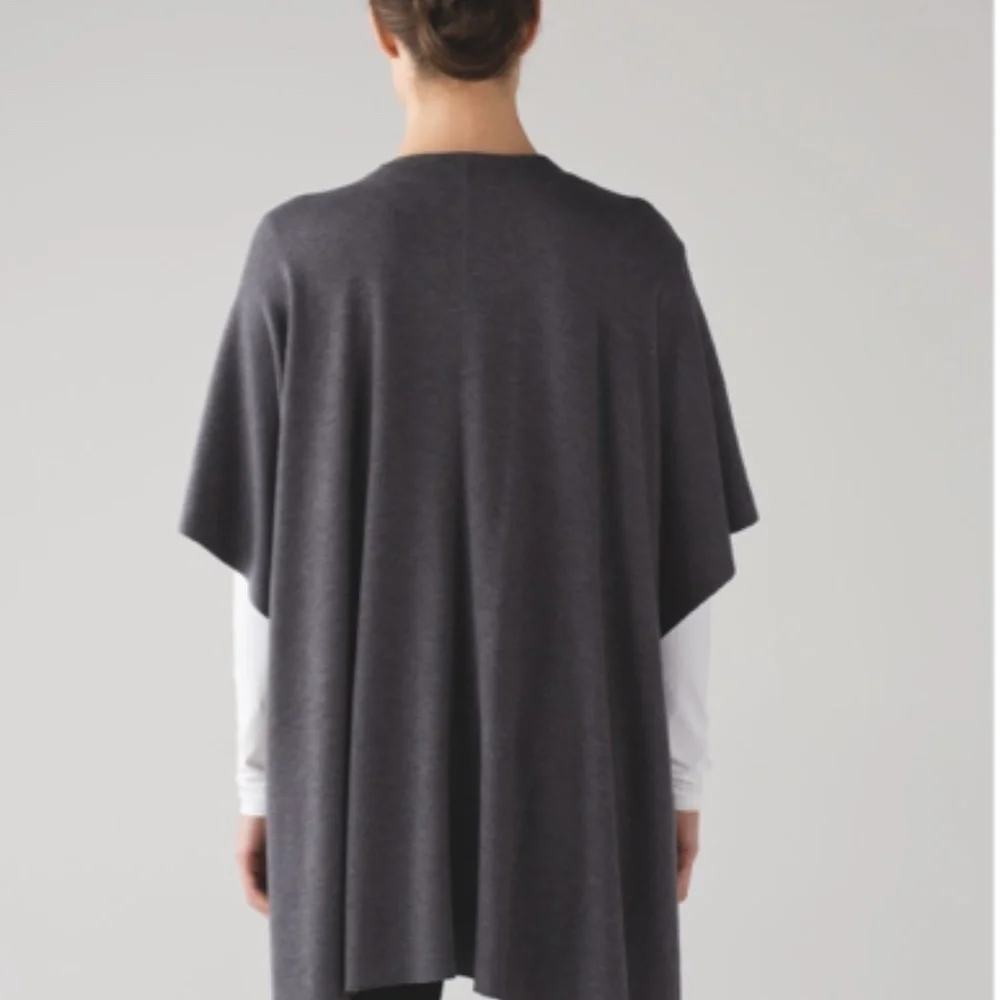 Lululemon After Asana Wrap Heathered Dark Carbon